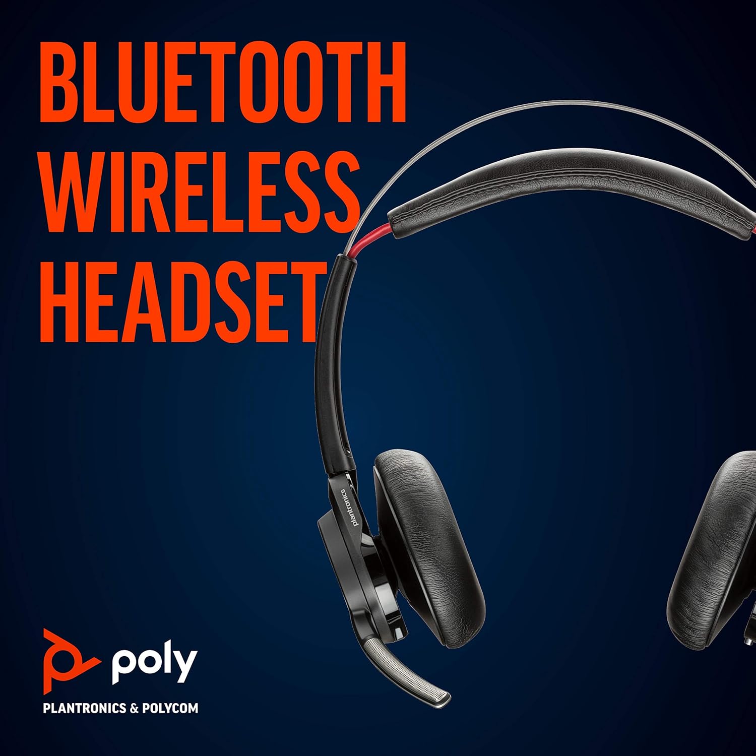 Plantronics - Voyager Focus UC (Poly) - Bluetooth Dual-Ear (Stereo) Headset with Boom Mic - USB-A Compatible with PC and/or Mac