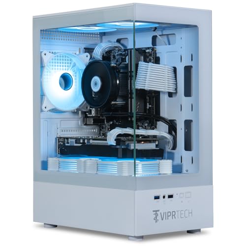 ViprTech Stryker 4.0 Liquid-Cooled PC - AMD Ryzen 7 (4.4GHz Turbo), RTX 4060 8GB, 32GB DDR4 3200, 1TB NVMe SSD, 700W PSU, WiFi BT, Win 11 Pro, RGB