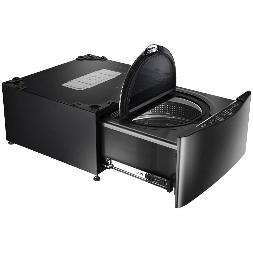 LG WD100CK 1.0 Cu. Ft. Black Stainless SideKick Pedestal Washer