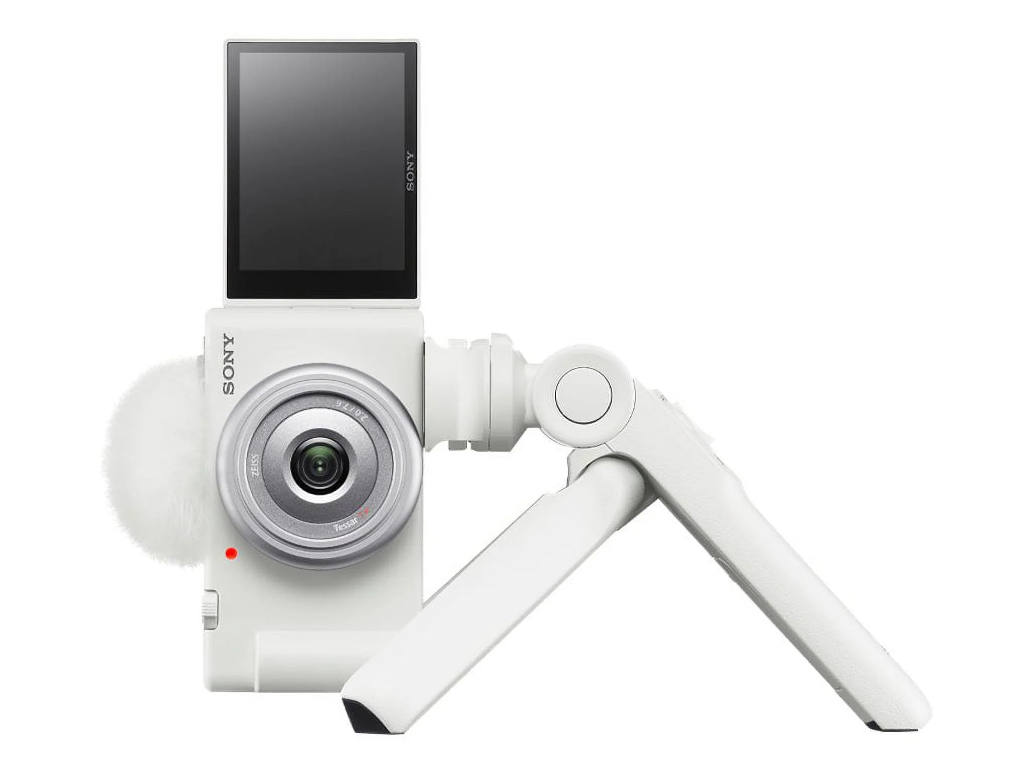 Sony ZV-1F - Digital camera - compact - 20.1 MP - 4K / 30 fps - ZEISS - Wi-Fi, Bluetooth - white