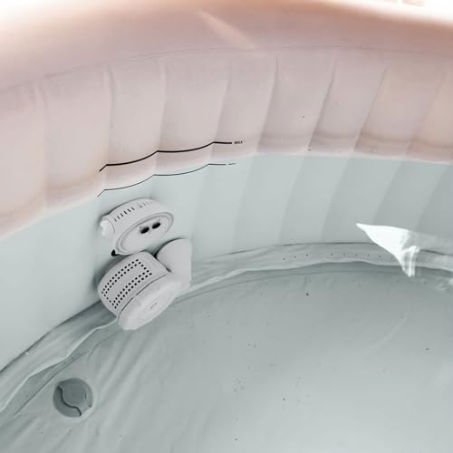 INTEX 28431EP PureSpa Plus Bubble Massage Spa Set: Includes Energy Efficient Spa Cover – 2 Contoured Headrest – LED Light – 6 Person Capacity – 85" x