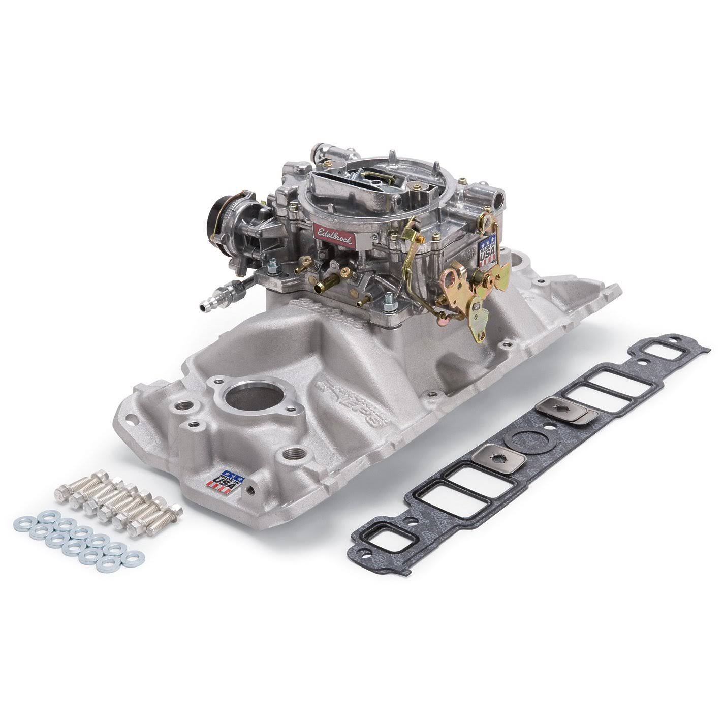 Edelbrock 2021 Single-Quad Manifold and Carb Kit
