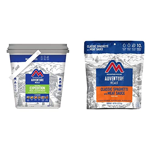 Mountain House Expedition Meal Assortment Bucket Freeze Dried Backpacking & Camping Food 30 Servings