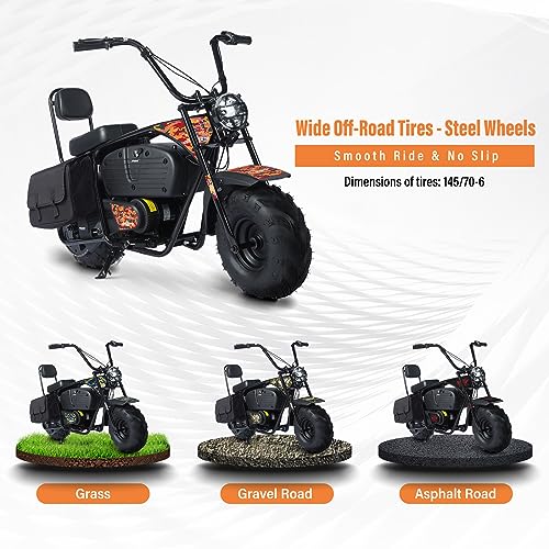 Oryxearth Electric Mini Dirt Bike, 36V Battery 1000W Motor Electrical Powered Motorcycle for Kids, 2 Speeds-15.5MPH/22 MPH, 2 Hanging Bags