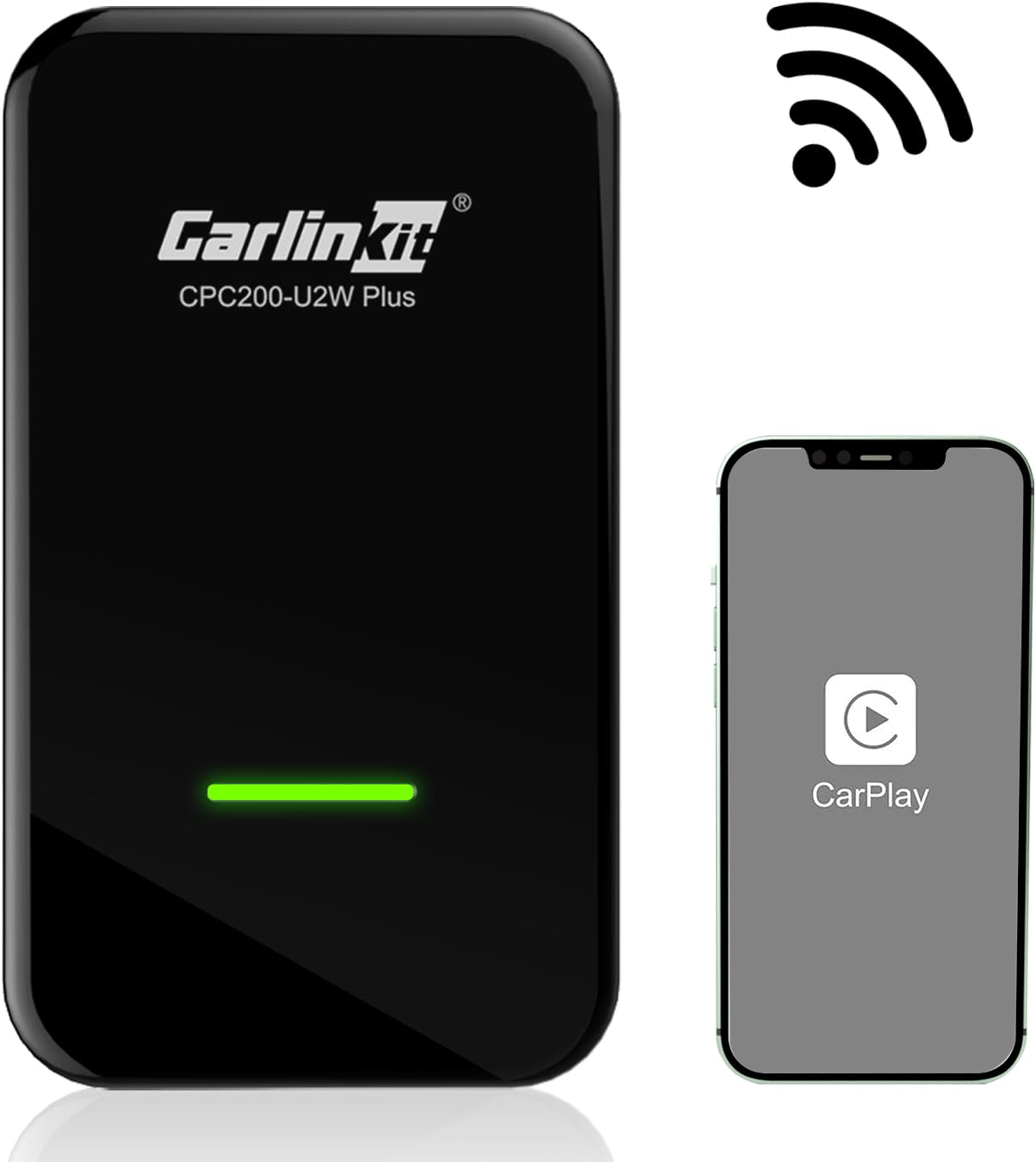 Carlinkit 2.0 Wireless CarPlay Adapter USB for Factory Wired CarPlay Cars, Wireless CarPlay Dongle Convert Wired to Wireless CarPlay Black