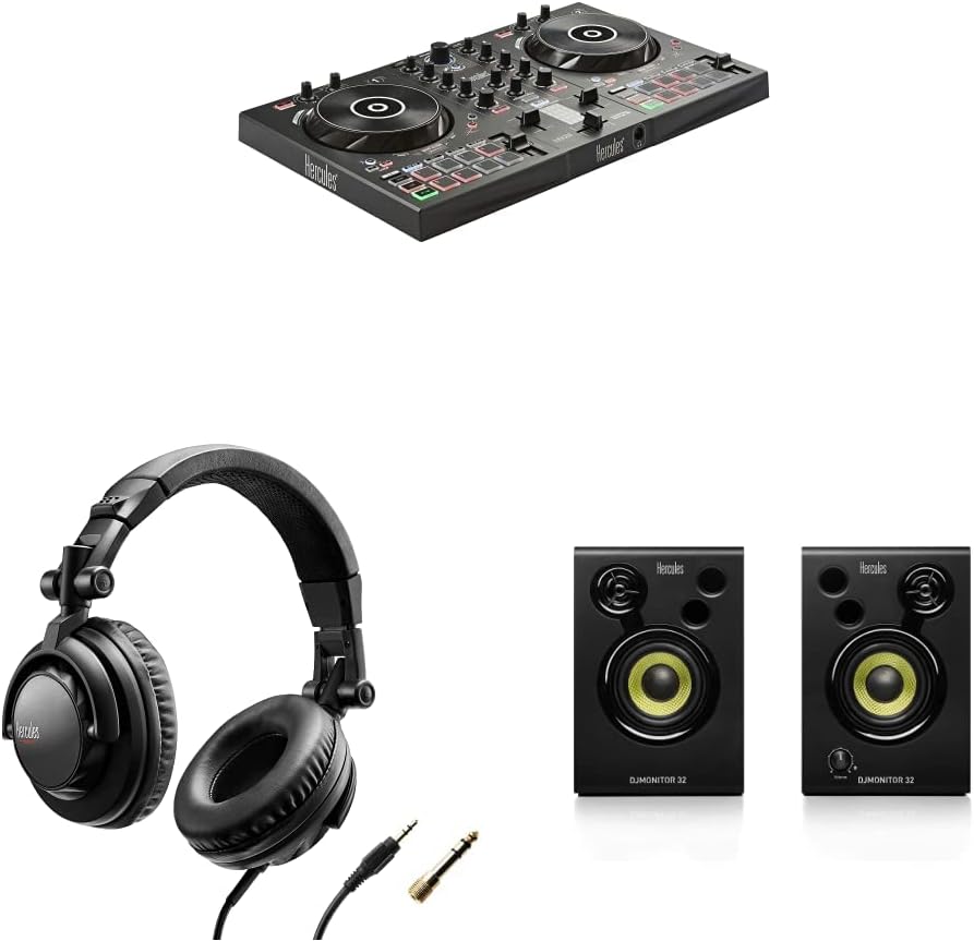 Hercules DJ Control Inpulse 300 | 2 Channel USB Controller, with Beatmatch Guide, DJ Academy and Full DJ Software DJUCED Included