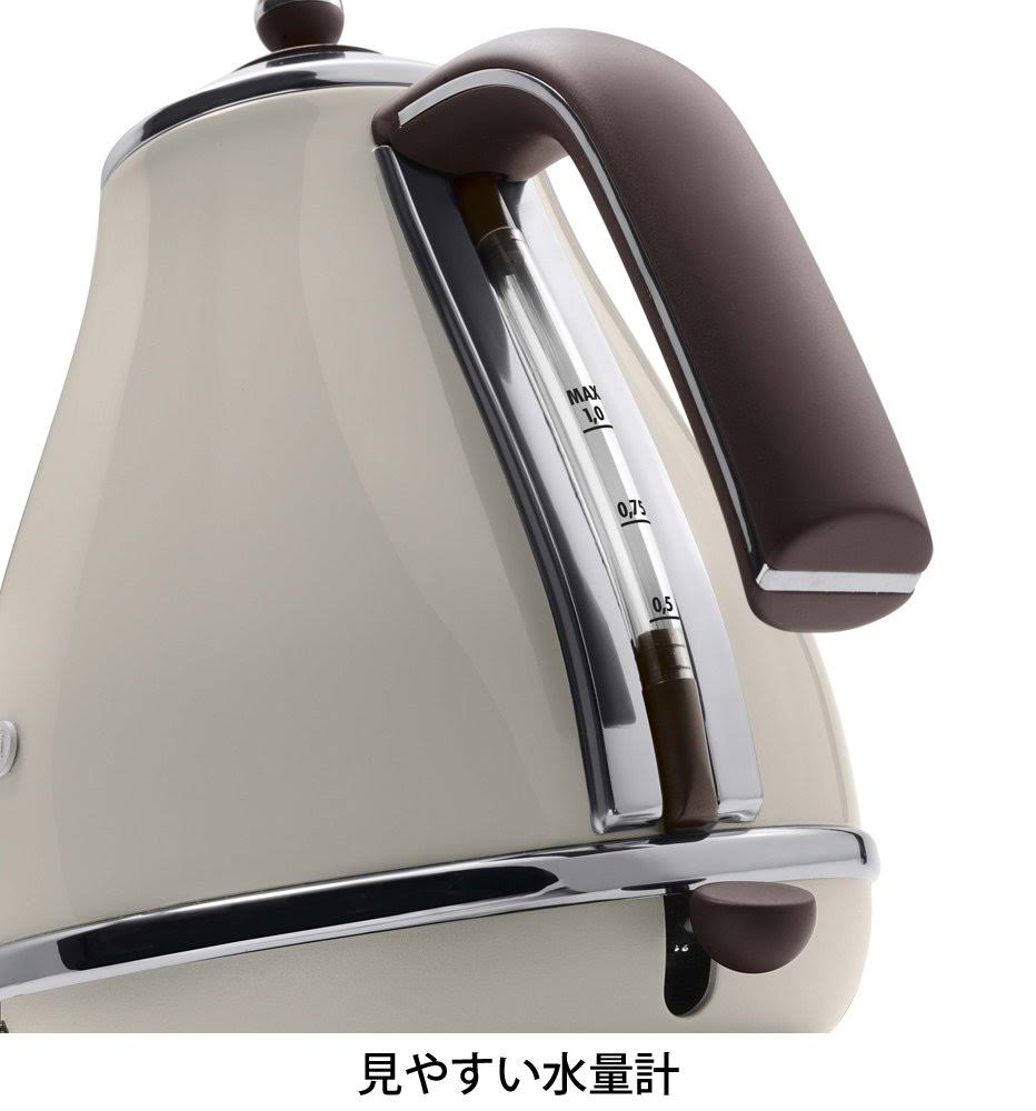 Delonghi Electric Kettle 1.0L Icona Vintage Collection KBOV1200J-BG Dolce Beige
