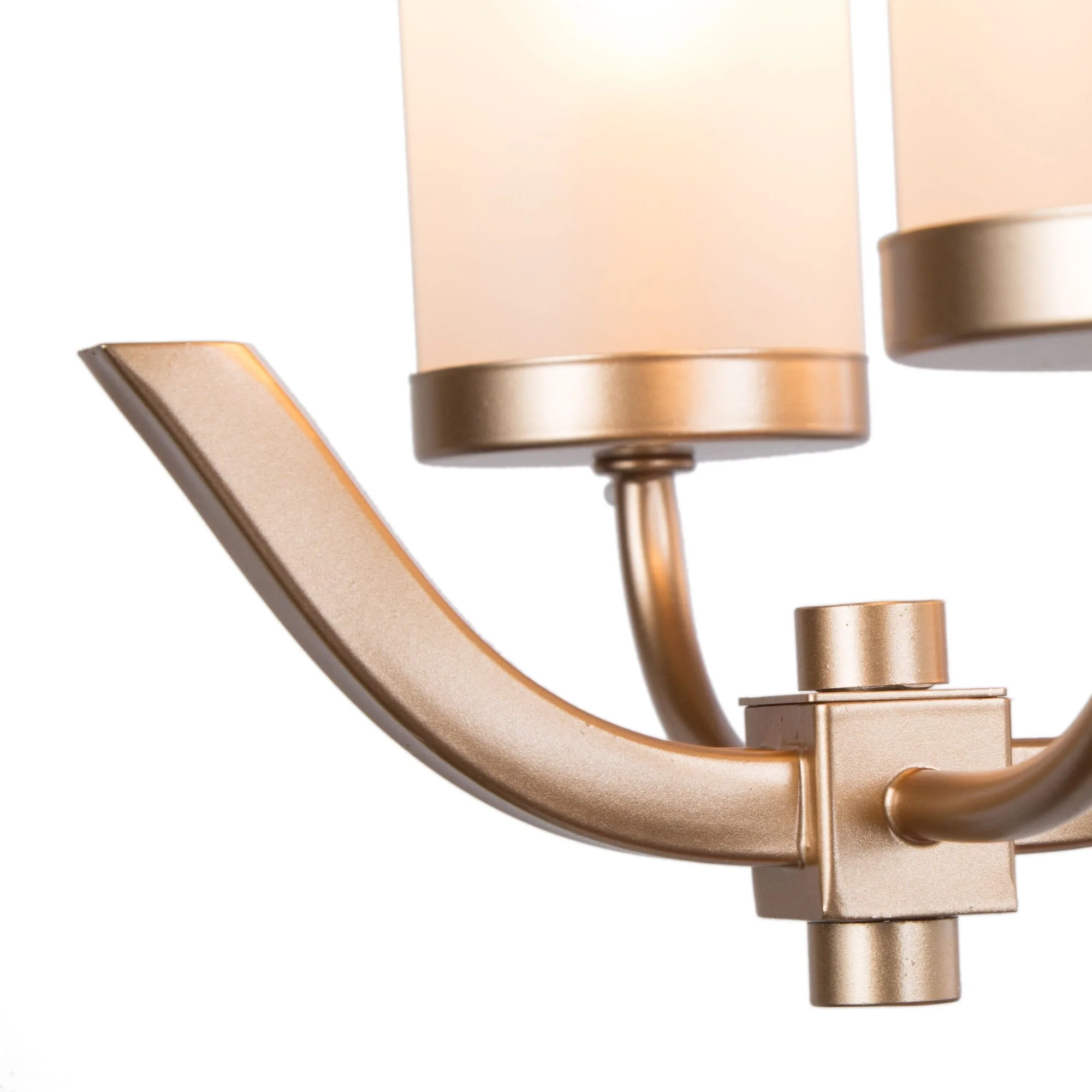 Kayna Mid-Century Modern 6-Light 30" Gold Frosted Glass Linear Chandelier for Dining Room Gold L 30" x W 9" x H 17"