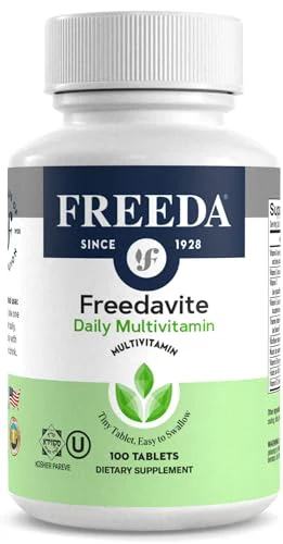 Freedavite Tiny Tablet - Moderate Multivitamin for Men and Women - Vitamin A, C, D, E, B1, B2, B6, B12, Biotin, Calcium, Zinc, Iron, Magnesium