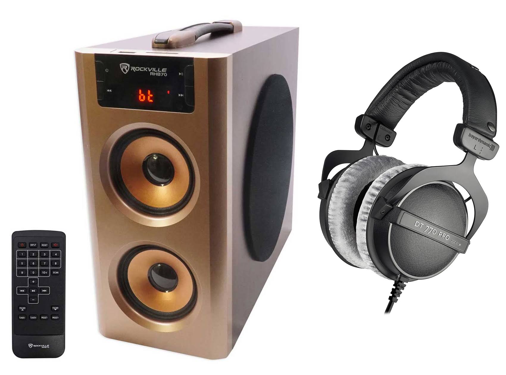 Beyerdynamic Dt-770-pro-250 Closed Back Reference Studio Headphones+Free Speaker