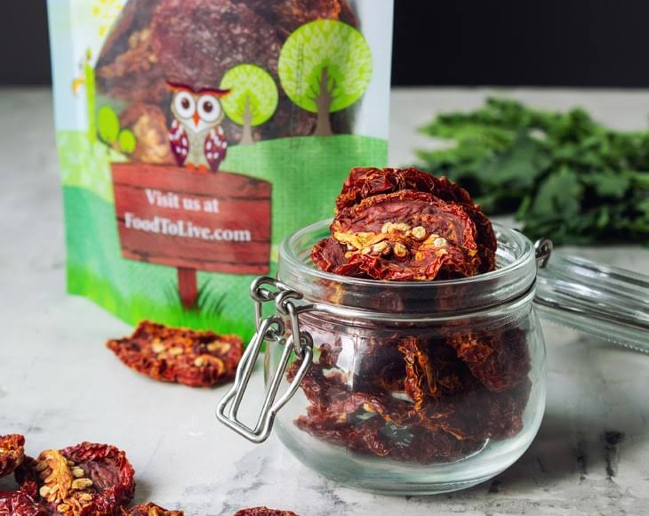 Organic Sun-Dried Tomatoes (Salted, Non-GMO,Unsulfured,Bulk,Food to Live) 10 lbs