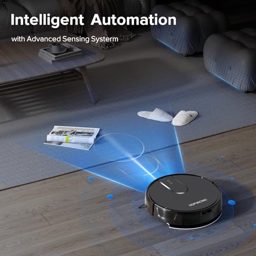 Robot Vacuum Cleaner Robot Vacuum and Mop Combo with 4000Pa Suction, Personalized Cleaning Adjustments, Self-Charging Robotic Vacuum Cleaner