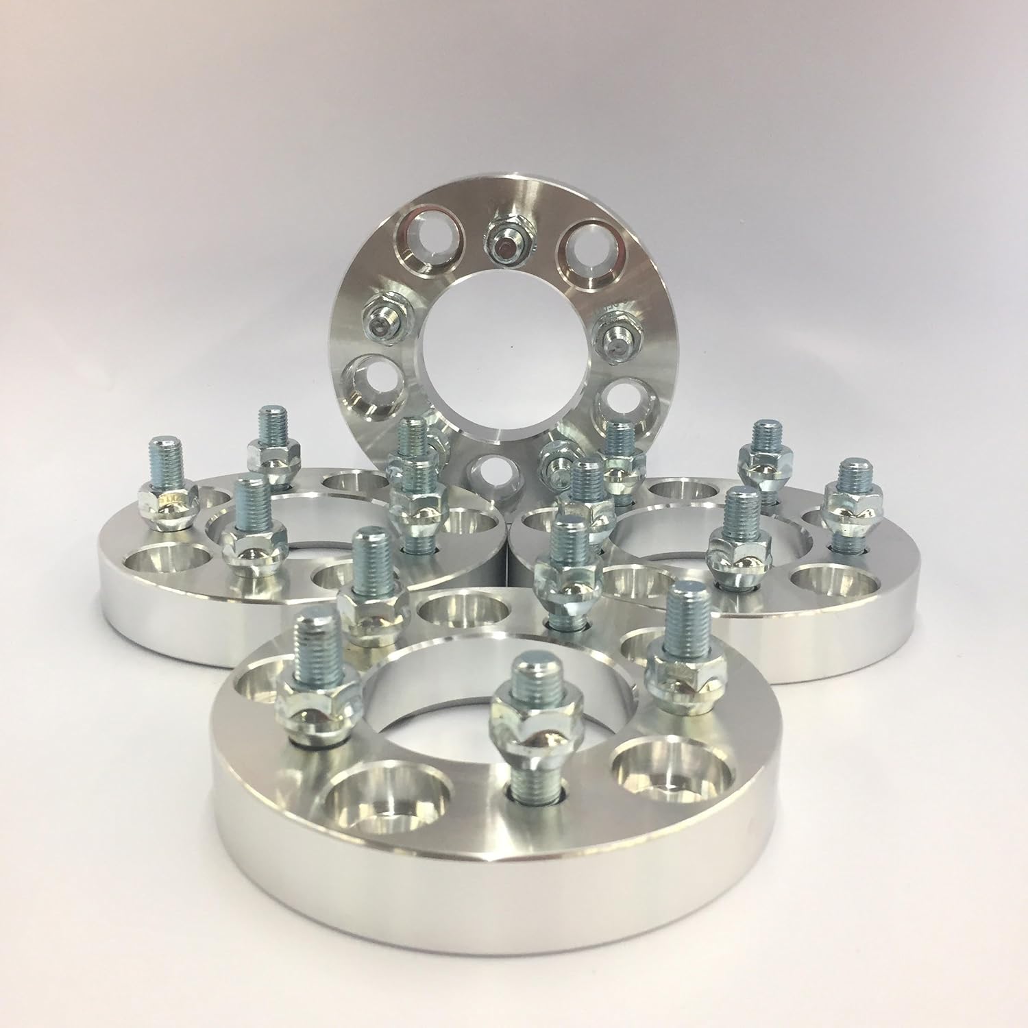Customadeonly 4 Pieces 1" 25mm Conversion Wheel Adapters 5x100 to 5x114.3 (Change Bolt Pattern) 12x1.5 Studs Center Bore 67.1mm with Open End Lug