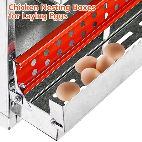Nesting Boxes for Chickens, 6 Compartment Roll Out Away Chicken Nesting Boxes for Laying Eggs, Nesting Gift Boxes for Hens Duck Poultry