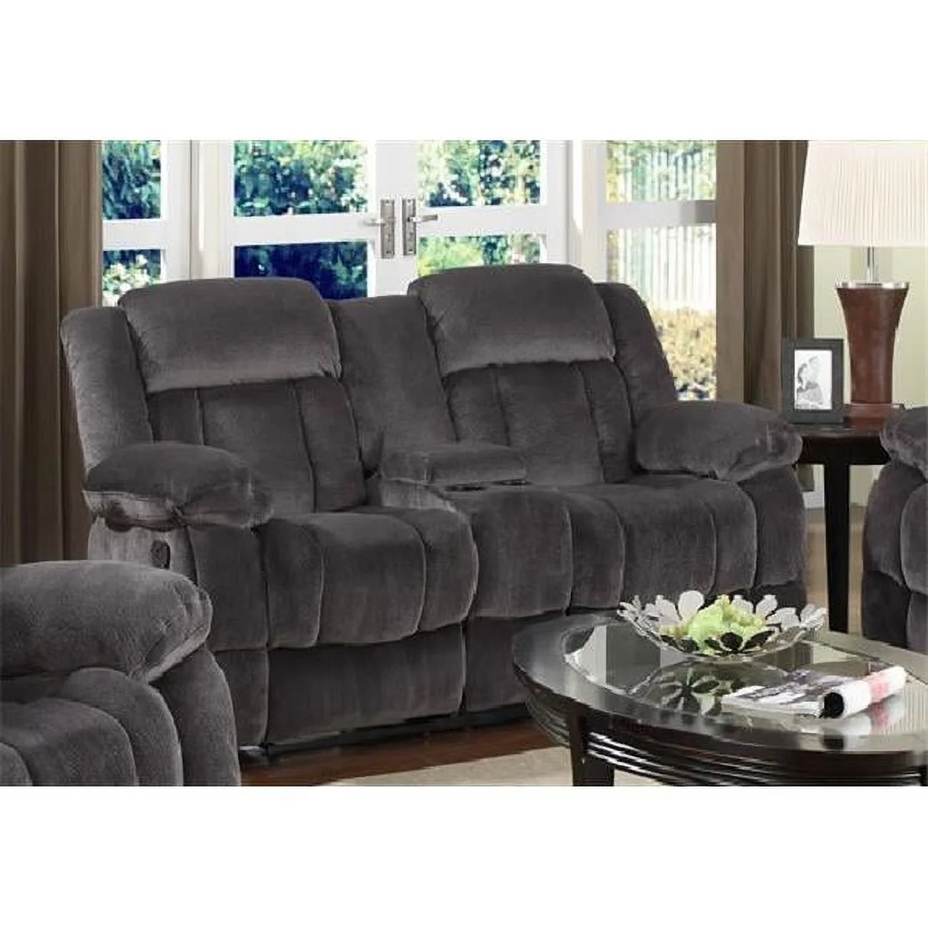 Sunset Trading Madison Reclining Loveseat with Console