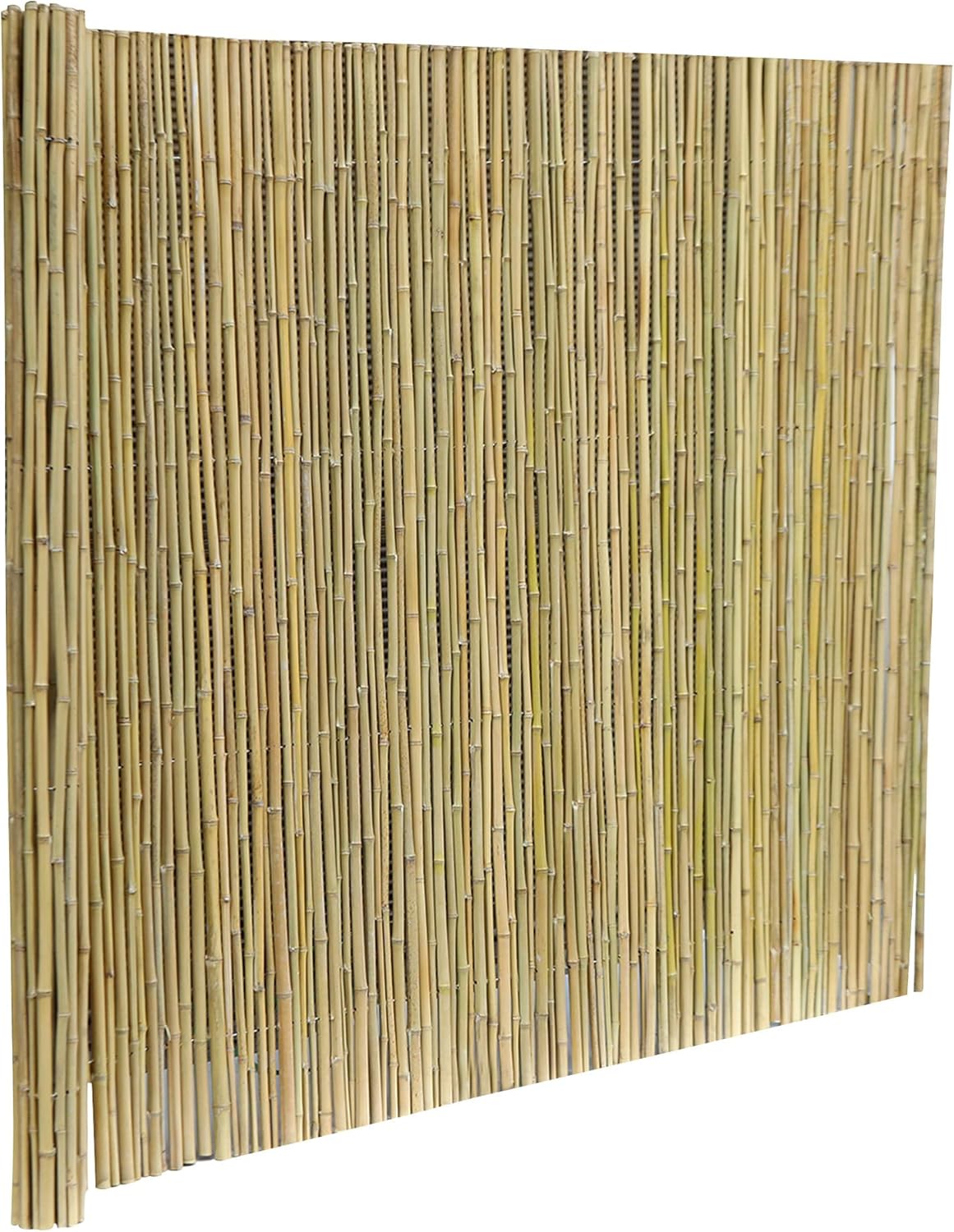 Bamboo Fence 6 Feet High, Outdoor Privacy Screen, Rolled Natural Fencing, 8ft x 6ft, 8 Foot Long Roll, Backyard Wall Covering