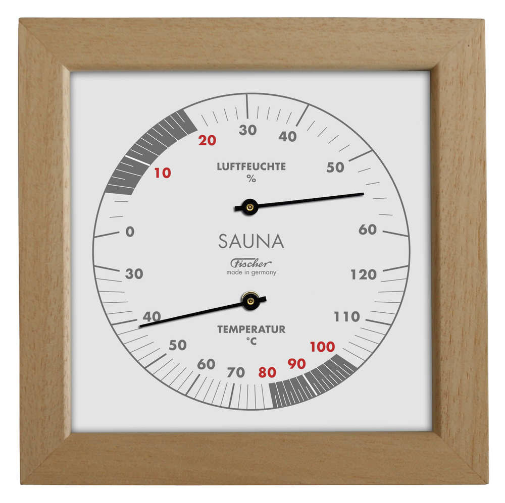 Sauna Thermometer u0026 Hygrometer 6.7 inch, 188TH-03 (German, °C)