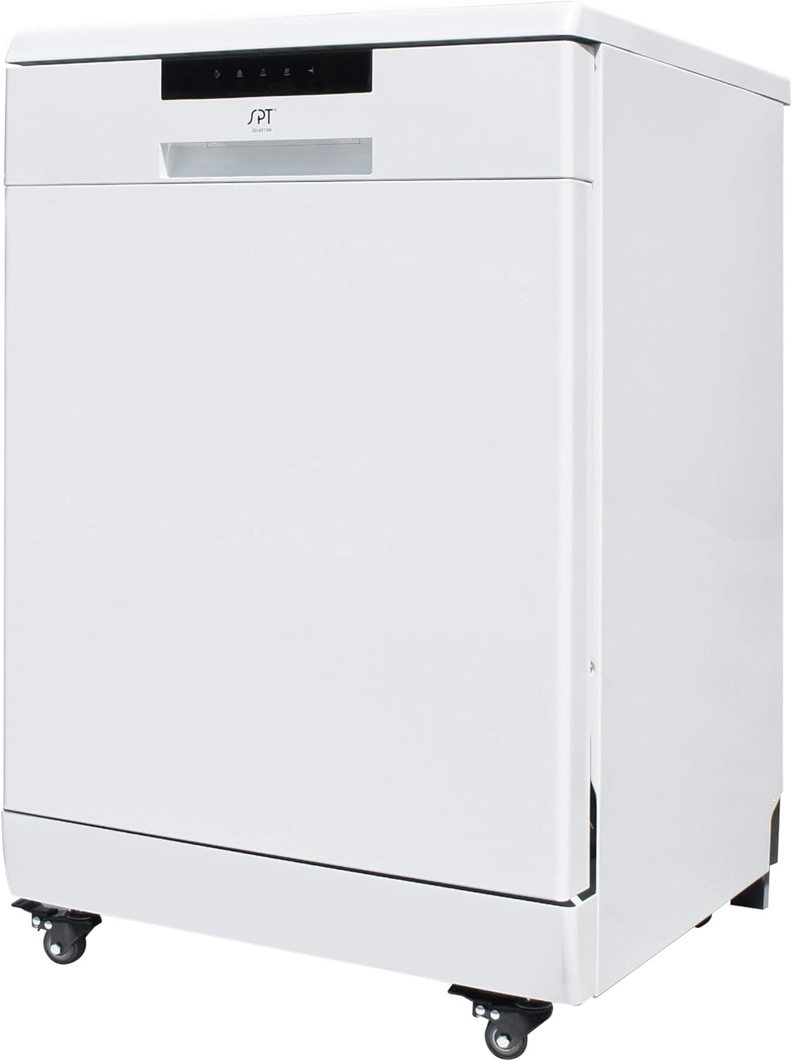 SPT SD-6513WA 24&Prime; Wide Portable Dishwasher with ENERGY STAR, 6 Wash Programs, 10 Place Settings and Stainless Steel Tub &ndash; White