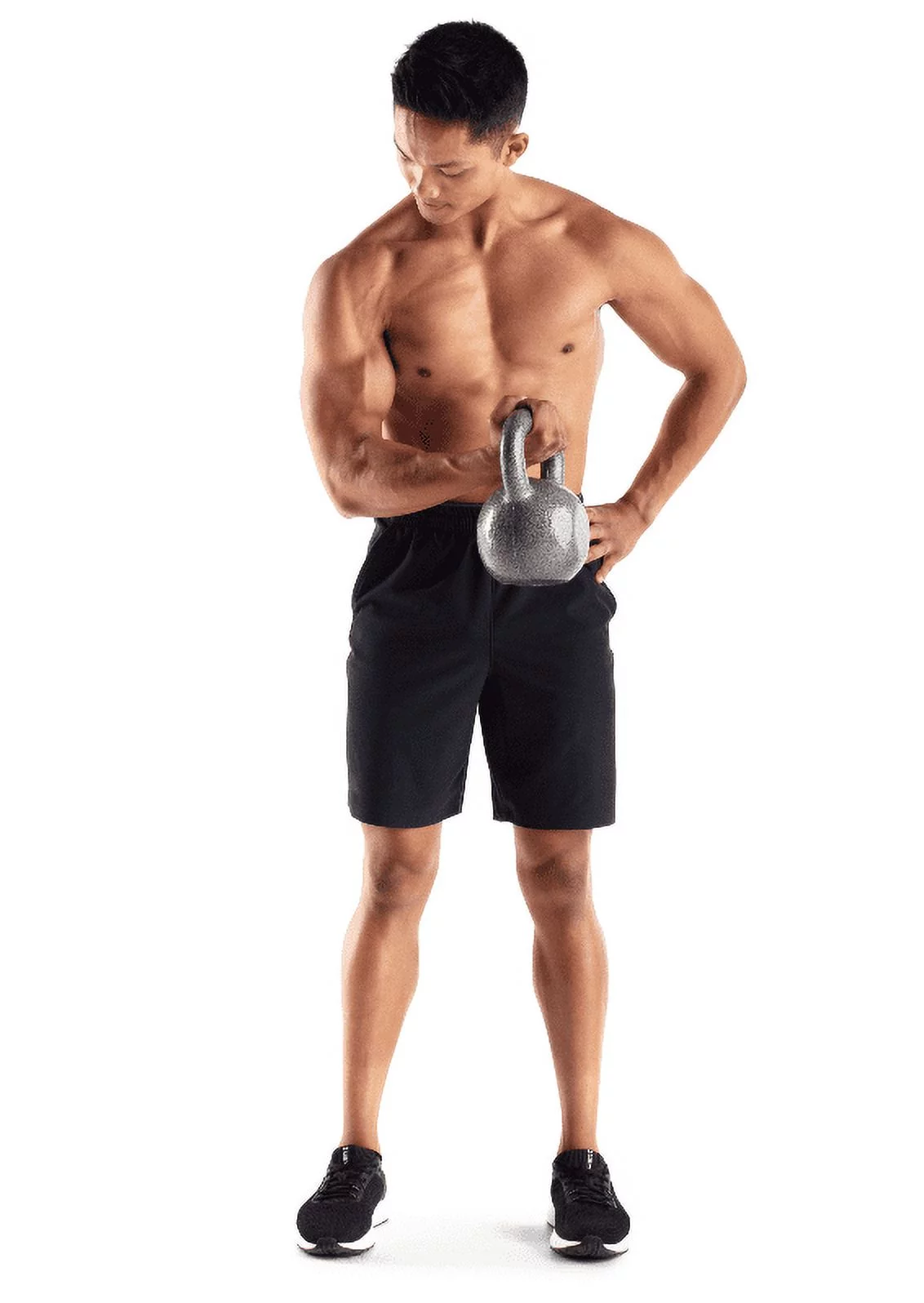Weider, 50lb Cast Iron Hammertone Finish Kettlebell, Single - Radiant Selections