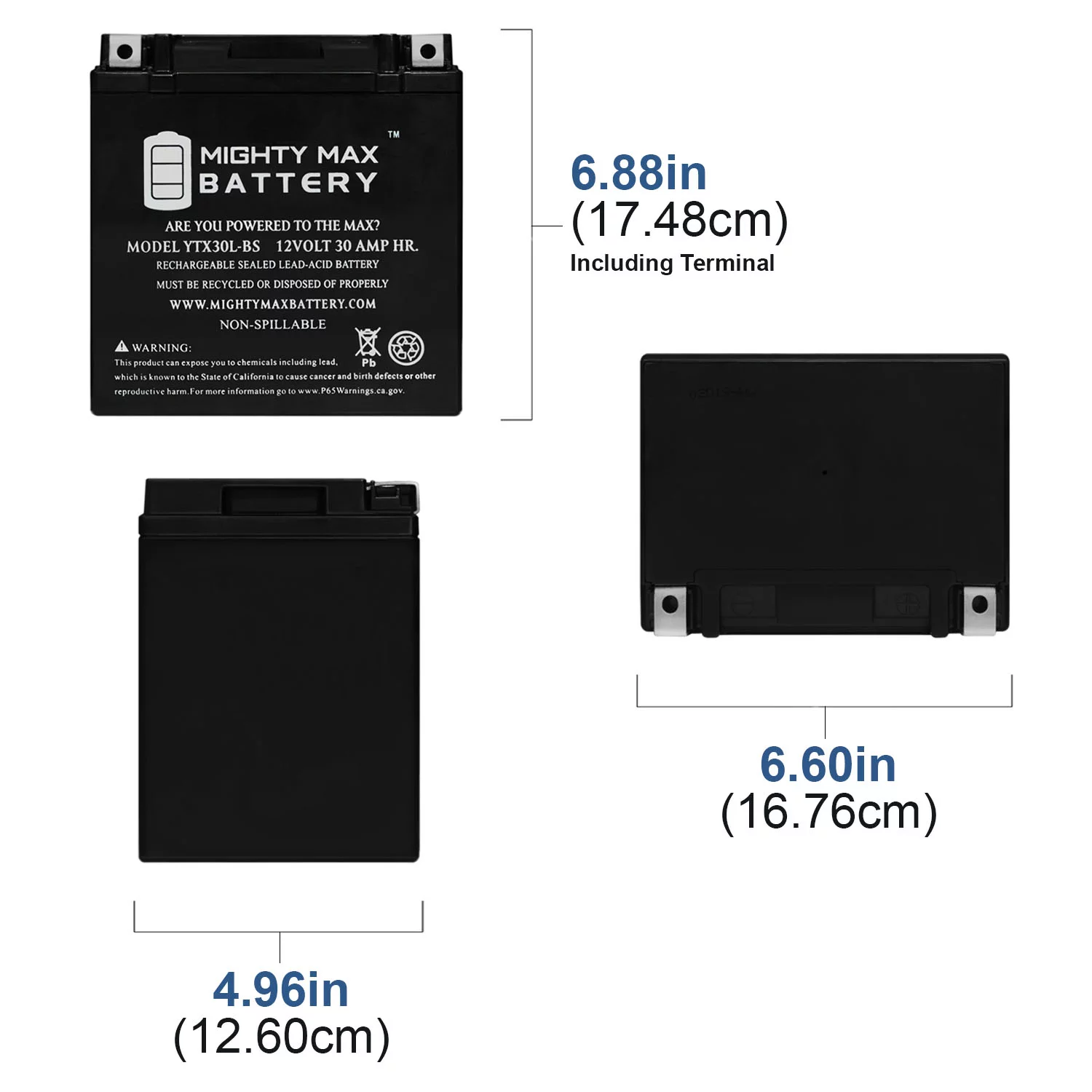 YTX30L-BS 12V 30AH Battery for Motorcycle Harley Davidson