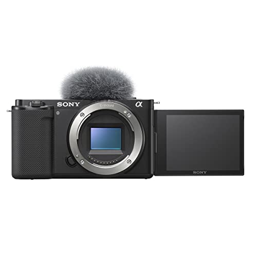 Sony ZV-E10 Mirrorless Camera, Black Bundle with SanDisk 64GB Memory, Slinger Multi-Device Shoulder Bag
