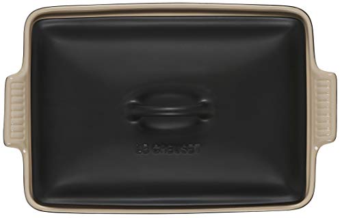 Le Creuset Stoneware Heritage Covered Rectangular Casserole, 4 qt. (12" x 9"), Cerise