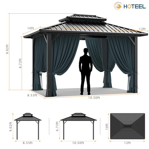 Hoteel 6x8ft Hardtop Grill Gazebo