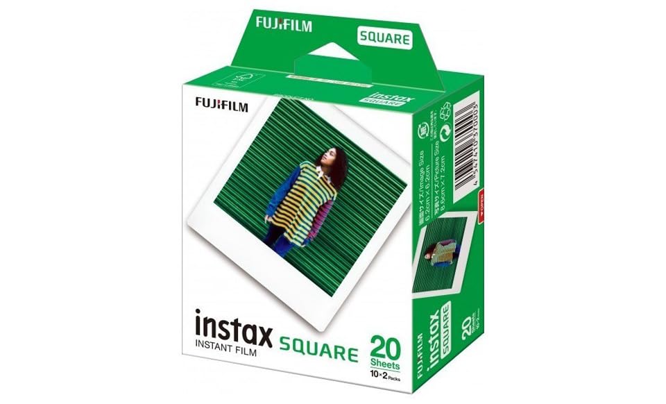 FUJIFILM Instax Square SQ1 Instant Camera, 20 Square Film, Photo Album, Frames and Cloth (Terracotta Orange)
