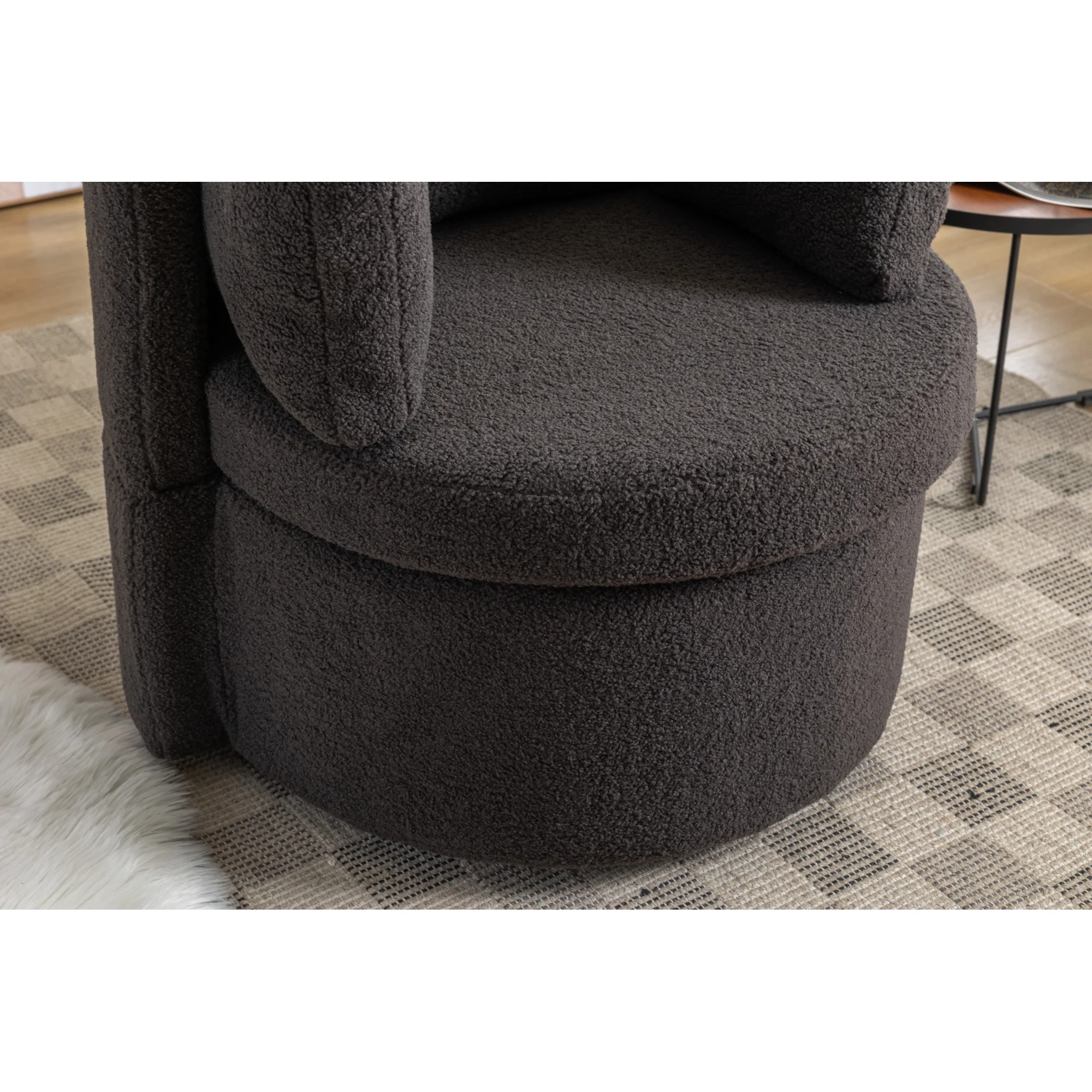 Swivel And Storage Chair For Living Room,Dark Gray