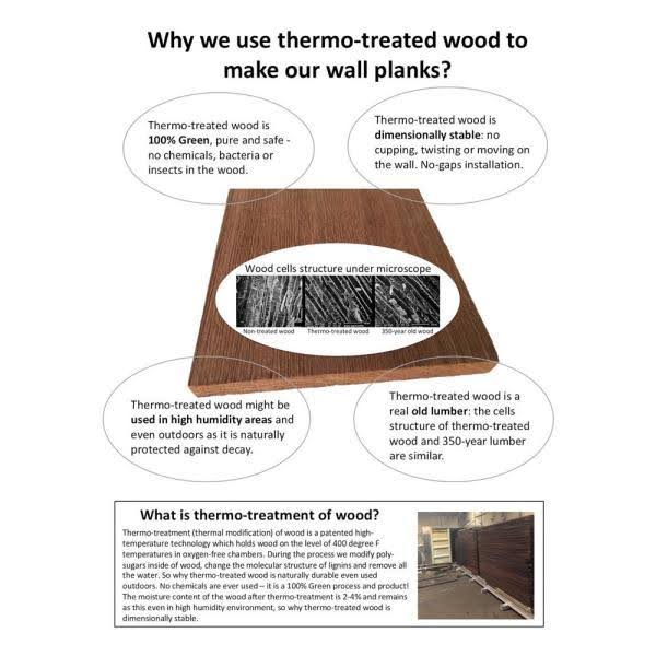 Easy Planking E-110 Thermally-Modified Barn Wood Wall Planks 48 in. 10 Sq. ft, 6