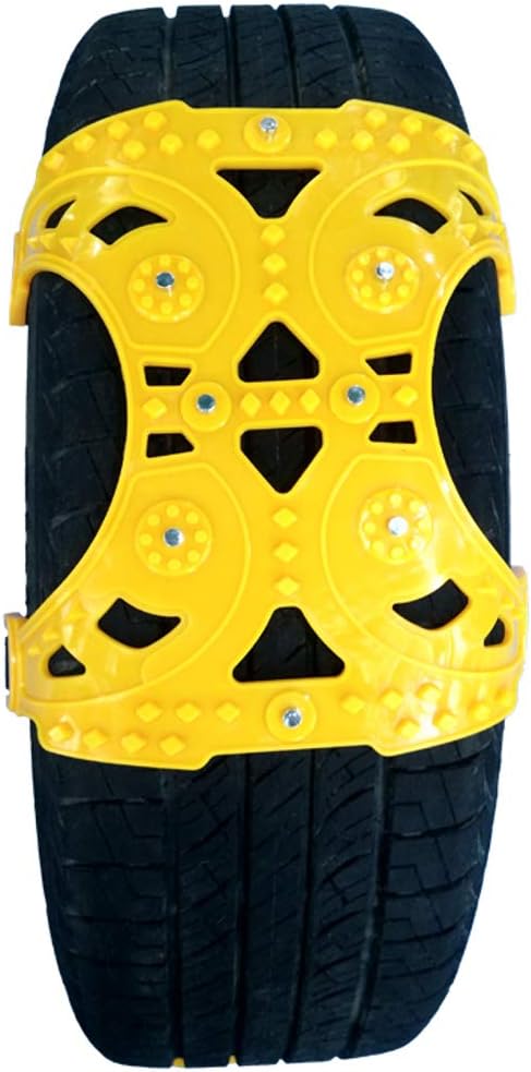 Jeremywell Universal Tire Security Snow Chains - Premium Quality Strong Durable All Season Anti-Skid Car, SUV