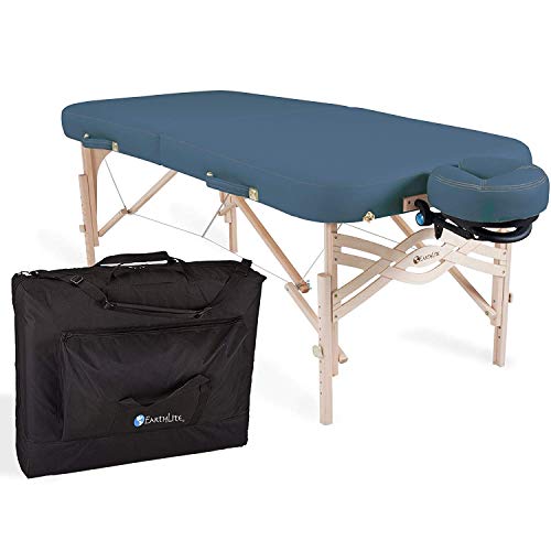 EARTHLITE Premium Portable Massage Table Package SPIRIT - Spa-Level Comfort, Deluxe Cushioning incl. Flex-Rest Face Cradle & Strata Face Pillow
