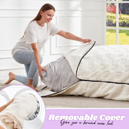 Hobestluk 3 in 1 Bean Bag Chair Giant Bean Bag Chairs Convertible Bean Bag Floor Cushion with Machine Washable Cover
