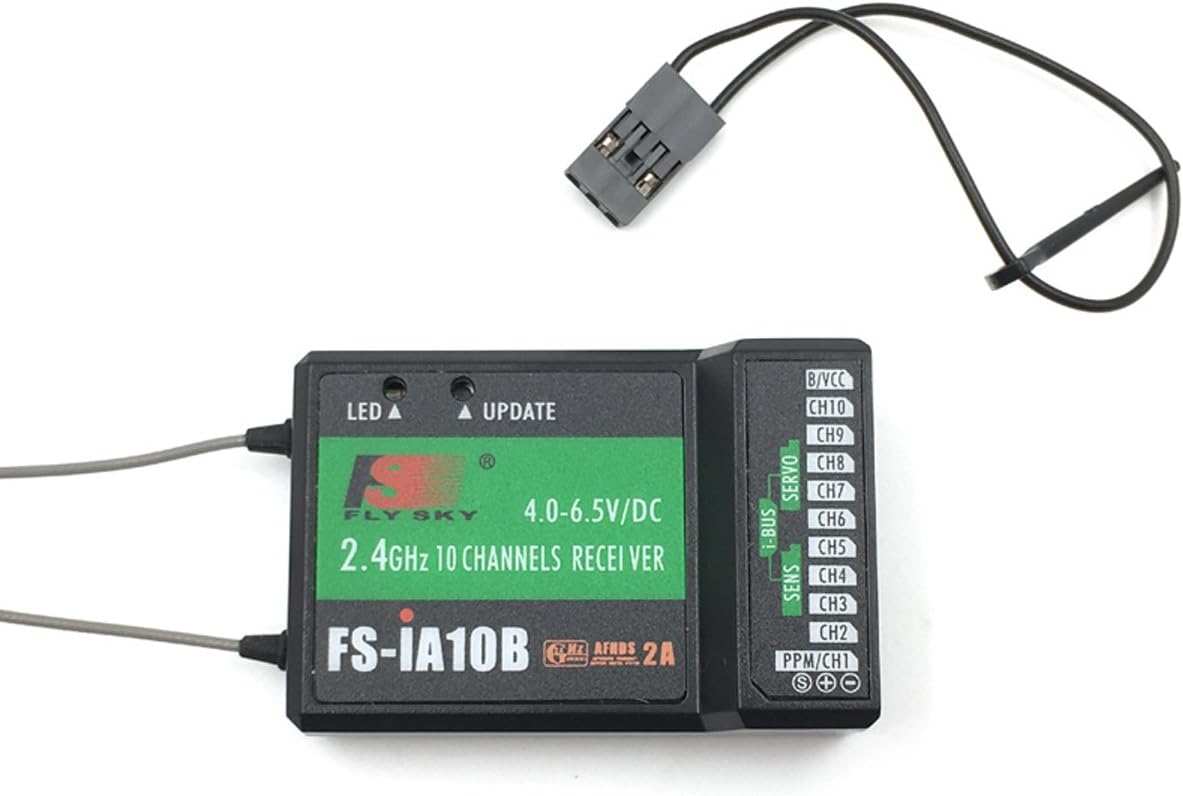 FLYSKY FS-i6X 10CH 2.4GHz RC Transmitter Controller/W iA10B Receiver Upgrade Cable for RC Helicopter Plane Quadcopter Glider