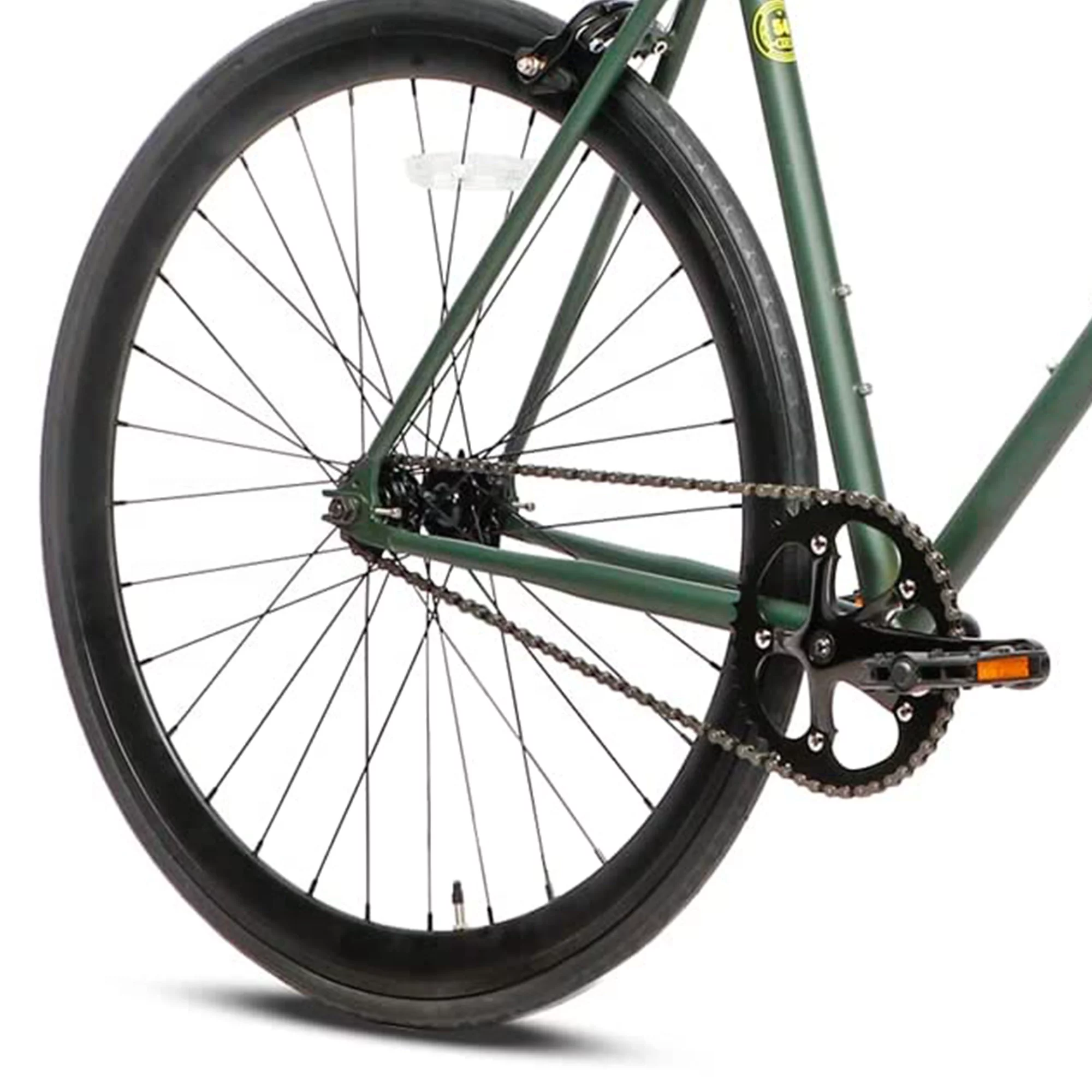 AVASTA 700C 54 In Single Speed Fixed Gear Urban Commuter Fixie Bike, Green - Radiant Selections