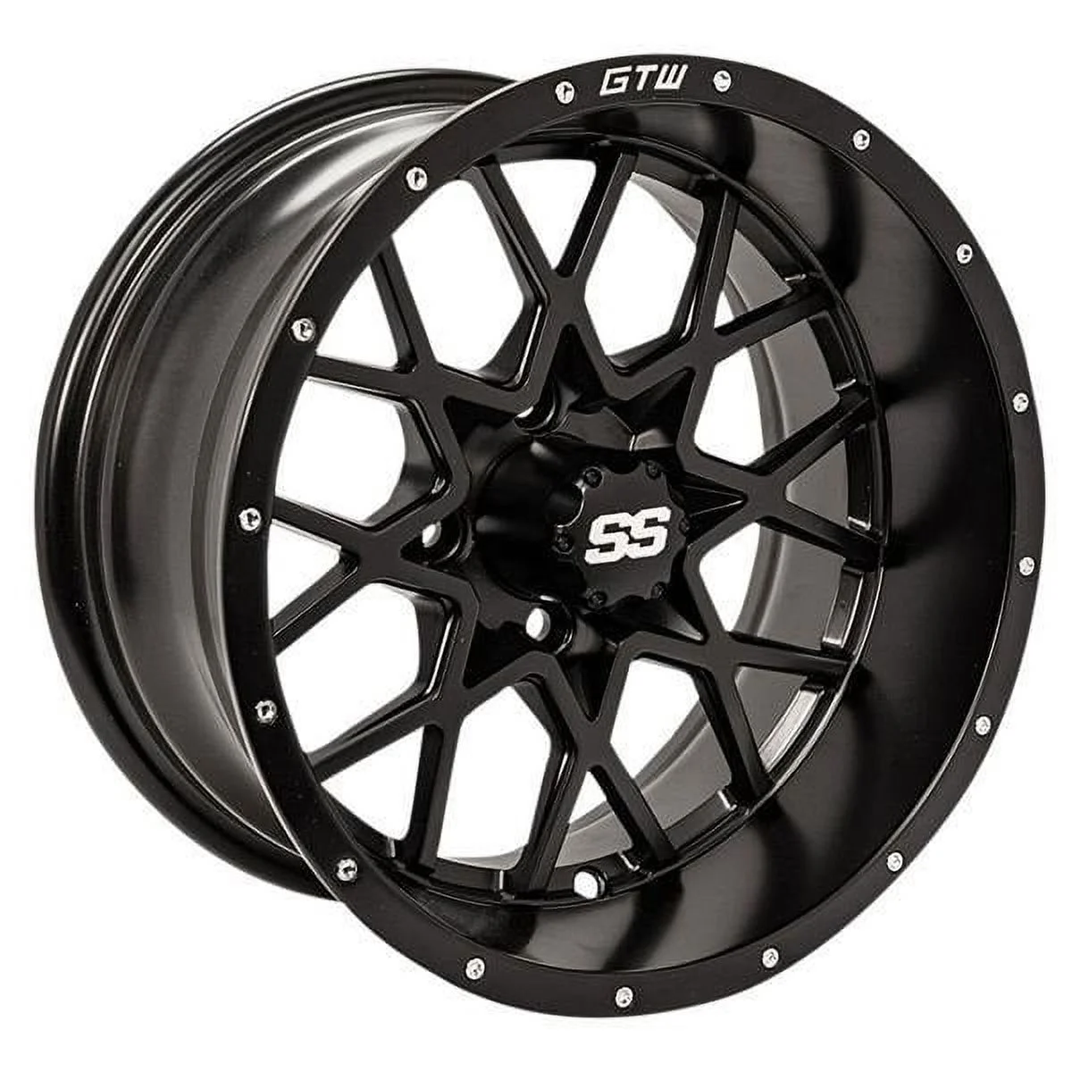 GTW Vortex 2 12" Golf Cart Wheels Black 23" X Comp X/T Tires Yamaha