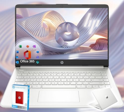 HP 14 Ultrabook • Limited Edition with Microsoft 365 • Intel 4-Core CPU • 16GB RAM • 1.6TB Storage (128GB OnBoard withHP 512GB P500 Portable SSD +