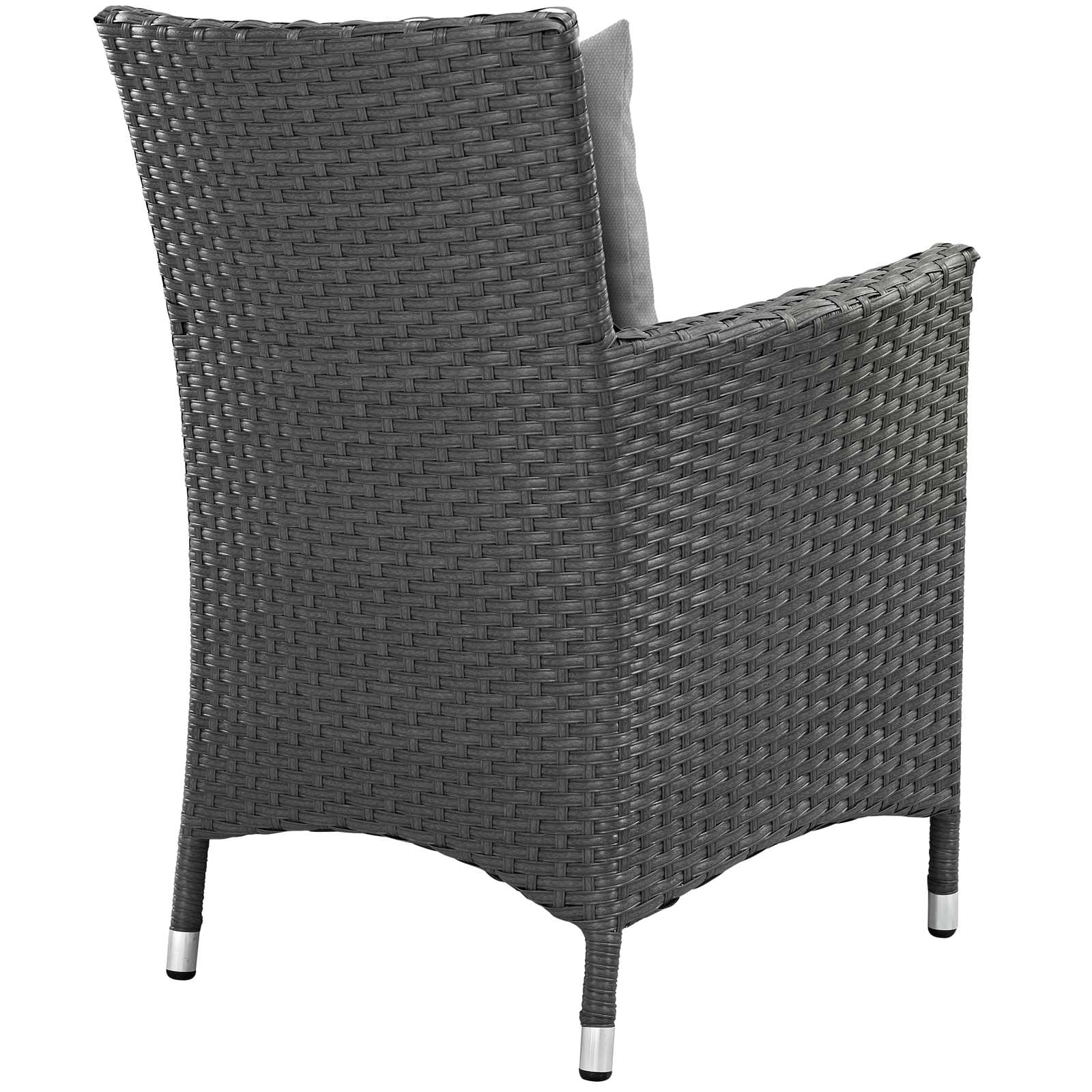 Modway Sojourn 9 Piece Outdoor Patio Sunbrella® Dining Set in Canvas Gray