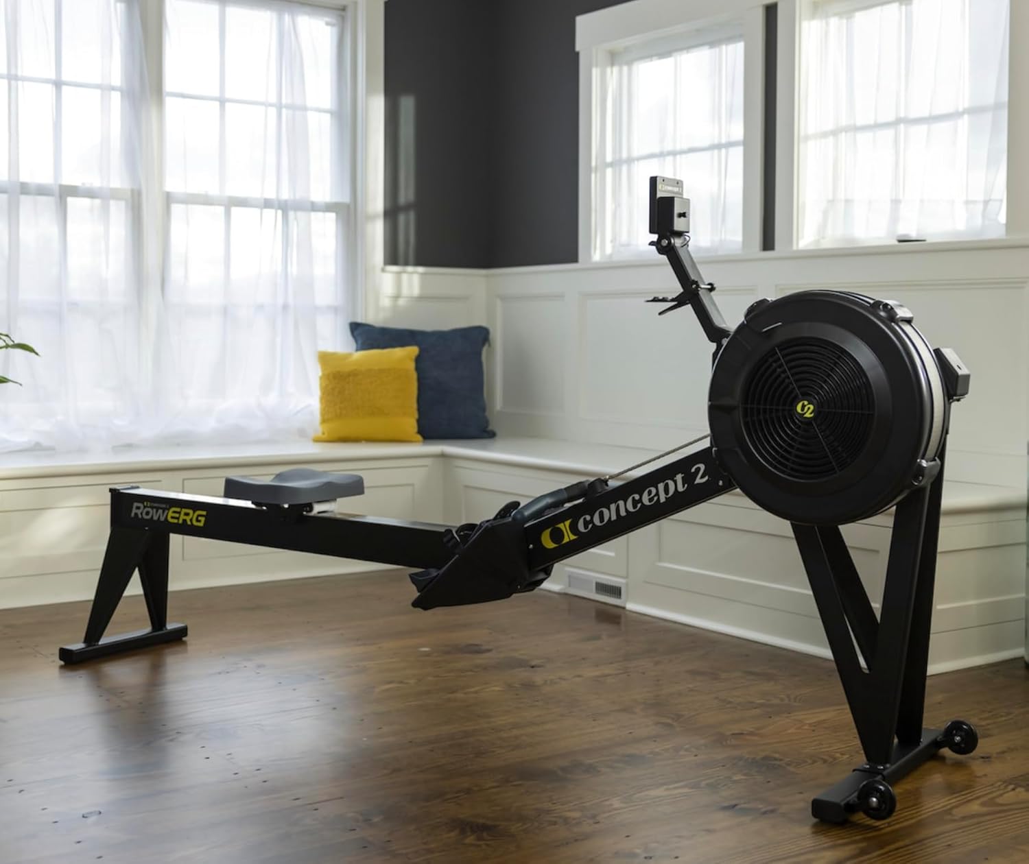 Concept2 RowErg Model E Indoor Rowing Machine with Tall Legs - PM5 Monitor, Device Holder, Adjustable Air Resistance