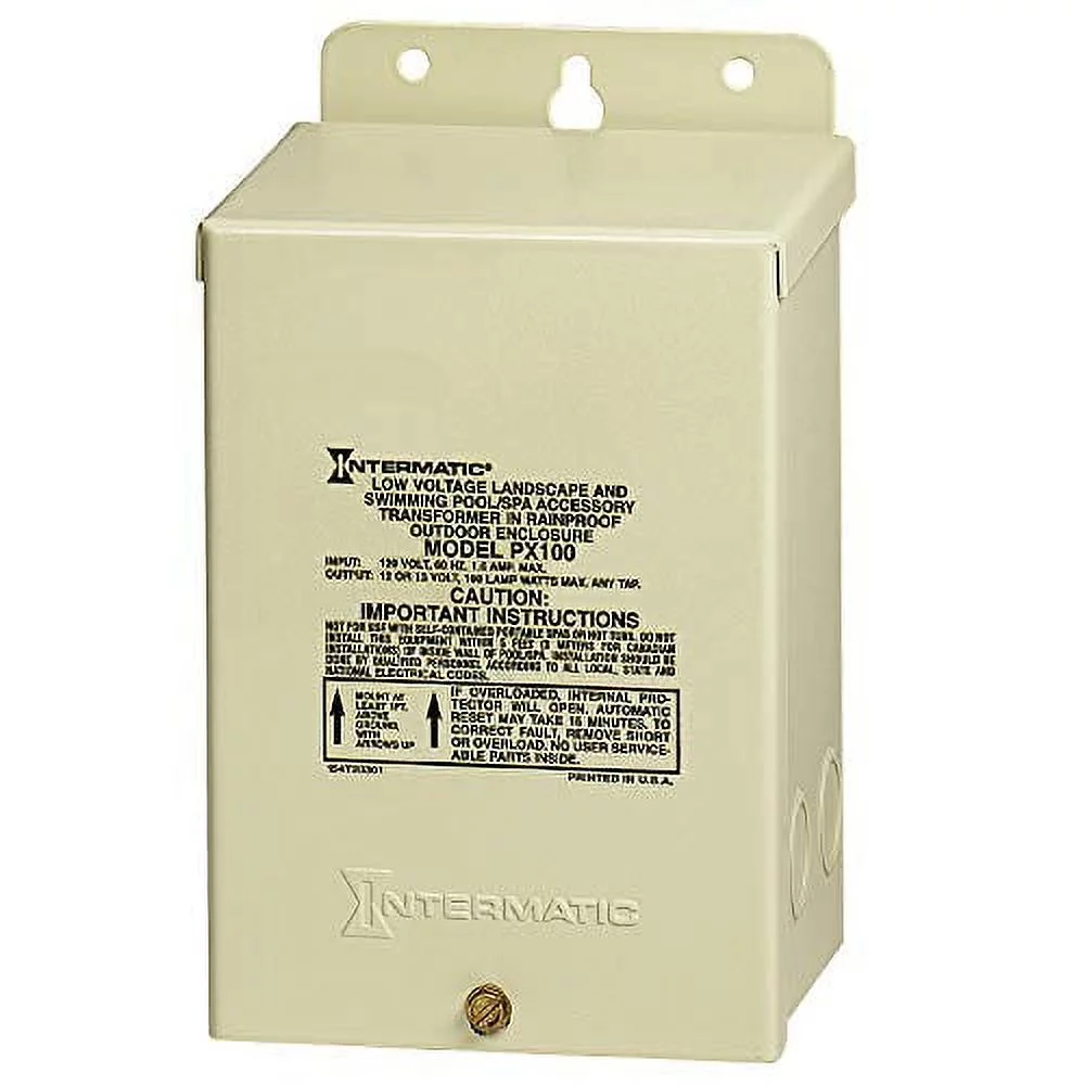 Intermatic PX100 Pool Light 100-Watt Safety Transformer, Beige - Radiant Selections