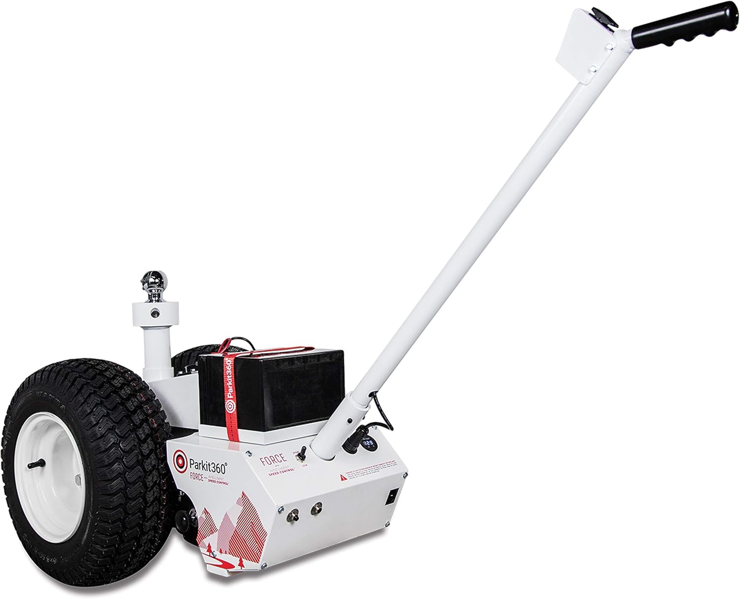 Parkit360 5K B2 Battery Powered Trailer Jack Utility Dolly for Easy Pulling with 2 Hitch Balls Included, Great for Camper, Cargo, and Boat Trailers