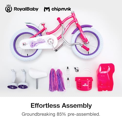 Chipmunk Kids Bike Toddlers 12 14 16 18 Inch Wheel Bicycle Beginners Boys Girls Ages 3-11 Years, Multiple Color Options