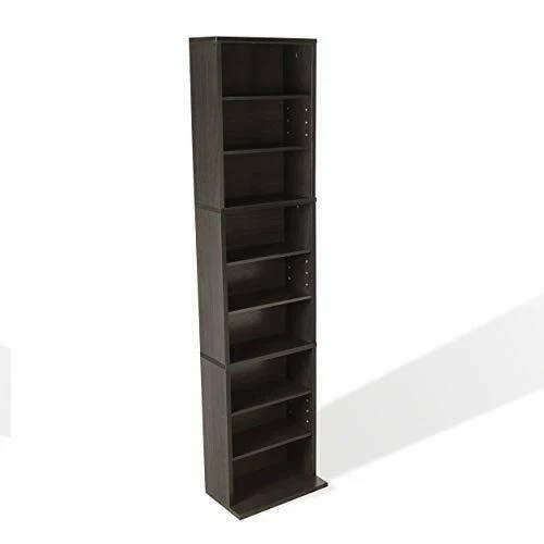 Multimedia Storage CD Organizer DVD Tower Rack Cabinet Movie Shelf Stand Media