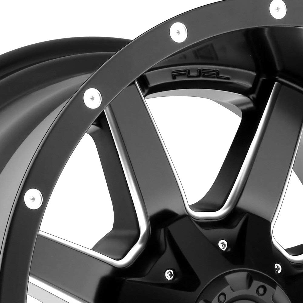 Fuel Offroad D538 MAVERICK BLACK Wheel with Matte Milled Accents and tpms (20 x 10. inches /6 x 135 mm, -24 mm Offset)