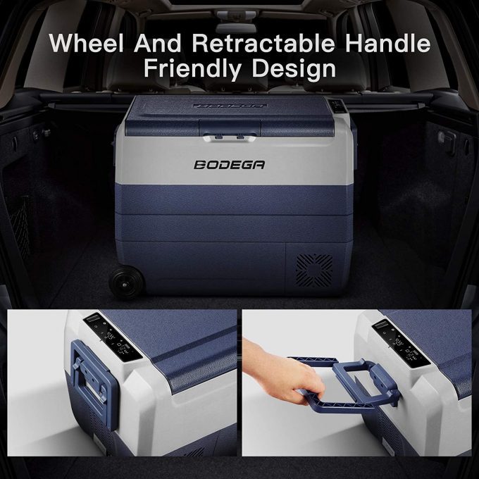 BODEGA 12 Volt Refrigerator Portable Freezer, Car Fridge Dual Zone APP Control, 64 Quart（60L）
