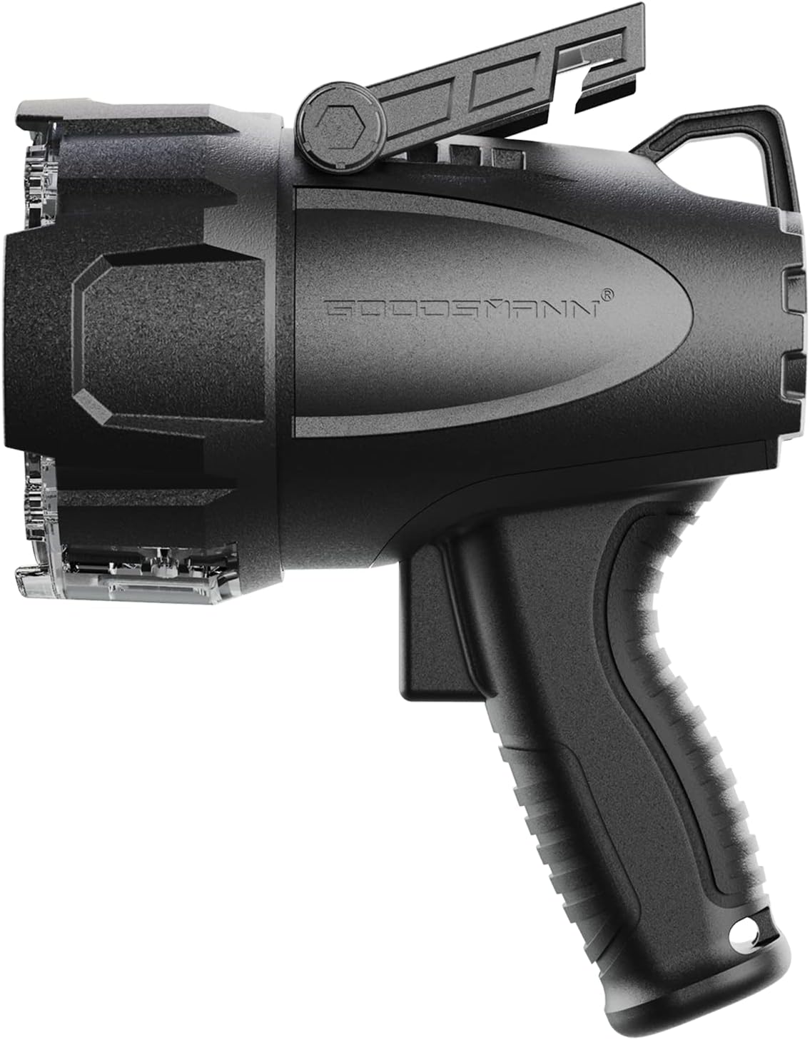 GOODSMANN Rechargeable Spotlight Flashlight Waterproof 3000 lumen Portable Floodlight and Floatable Handheld light with USB Car Charger