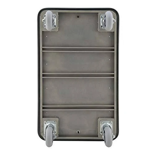 Best Value Silver Stainless Steel Bellman Cart Curved Uprights 6x22 Rubber Casters 985118SL