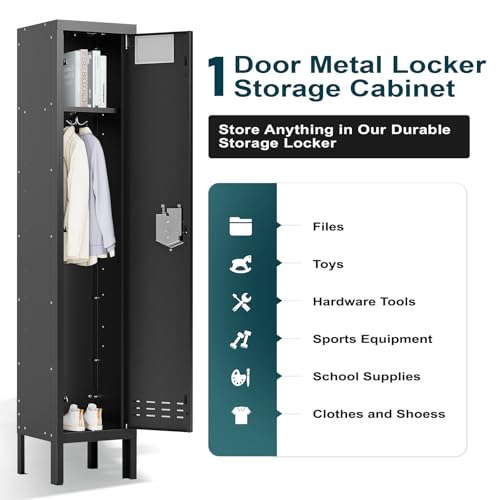 Metal Locker with 5 Doors,Lockers for Employees,66'' Steel Storage Locker for School,Gym, Office, Office,Garage