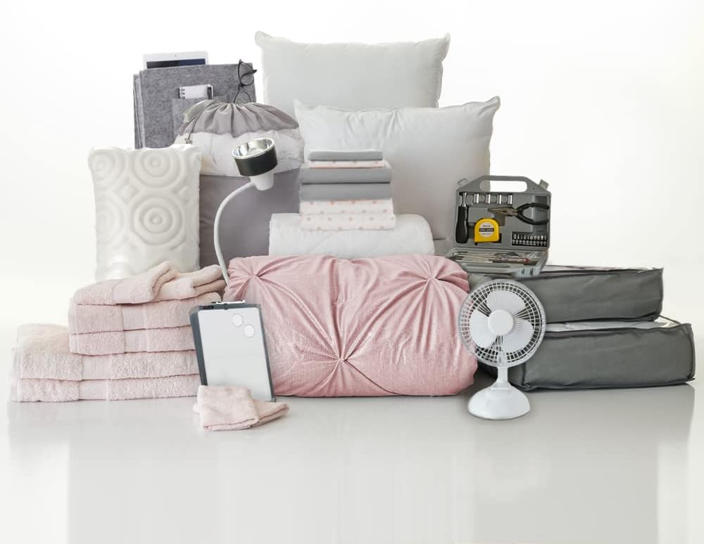 OCM College Dorm Room 25-Piece Complete Campus Pak Trunk Bundle | Twin XL Bedding