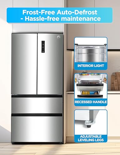 Commercial Cool 11.1 Cu. Ft. Convertible Freezer Refrigerator, Upright Fridge with Glass Shelves, Reversible Door, ENERGY STAR rated, Auto Defrost